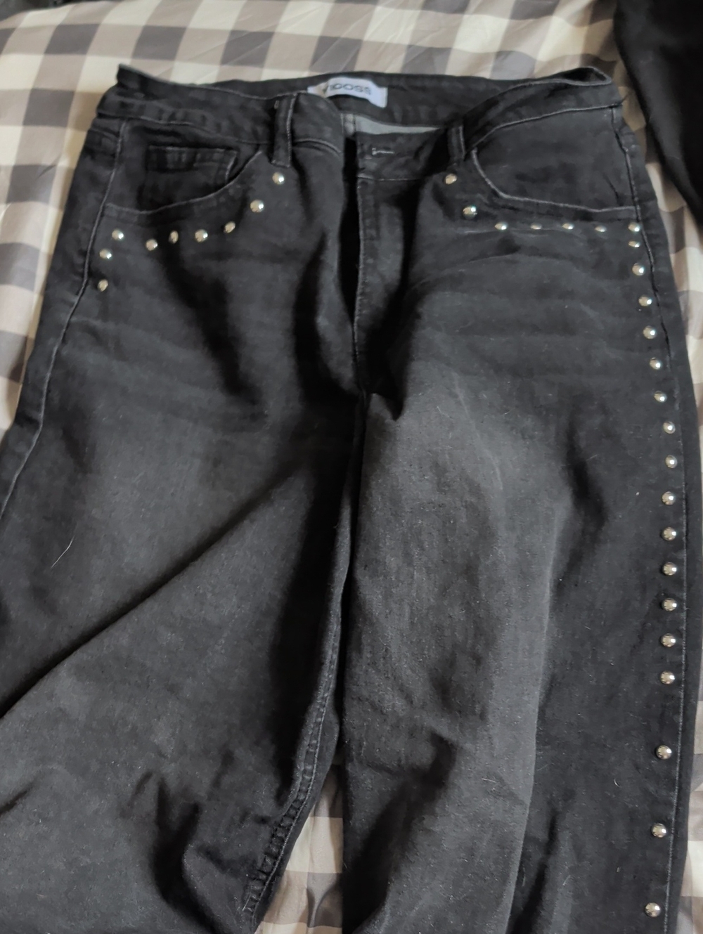 Black Studded Women's Jeans